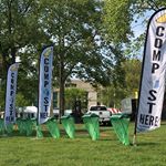 Compost station is all set up for tomorrow at the #indymini ! Remember to compost your banana peels. There will be IRC volunteers walking around with yellow bins to collect your peels as well!